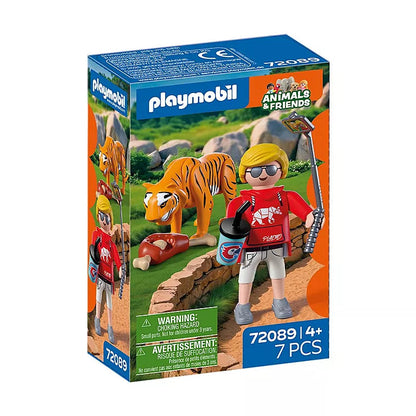 Playmobil  Zoo Tiger And Visitor