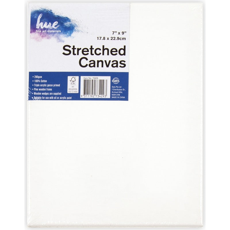 White Smoke Hue Stretched Canvas   17mm 7x9in (17.8x22.9cm) W16.1   280gsm Kids Canvas