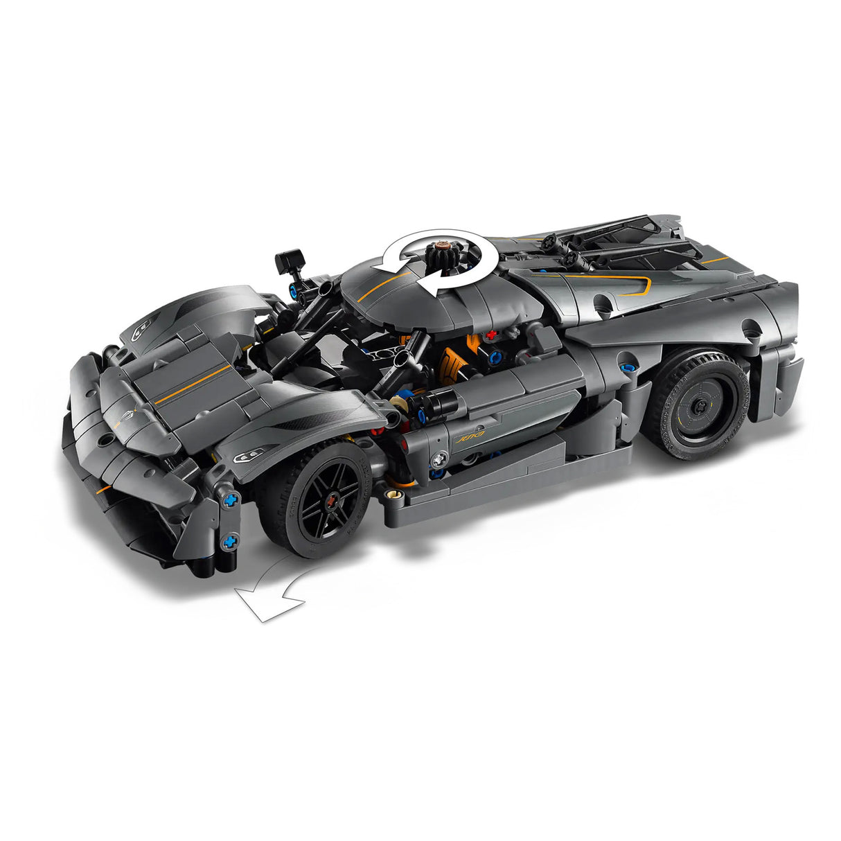 LEGO Technic Koenigsegg Jesko Absolut Gray Hypercar 42173