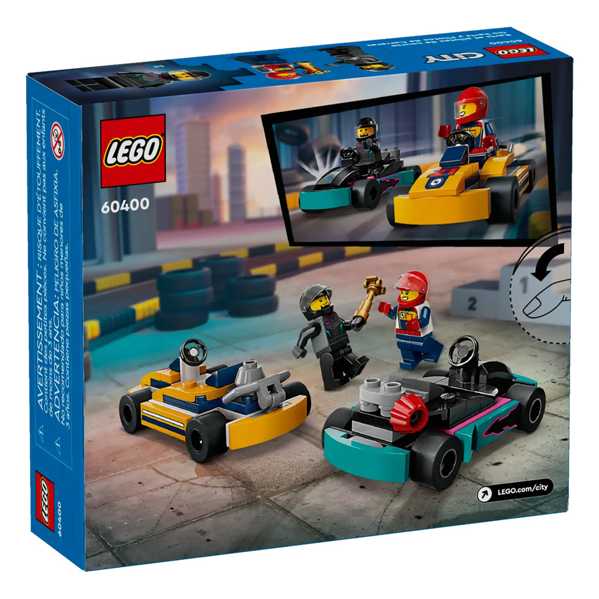 LEGO City Go-Karts and Race Drivers 60400, (99-pieces)