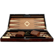 Dal Rossi Italy 18" Backgammon Wooden Crocodile Engraved Design Light Tan