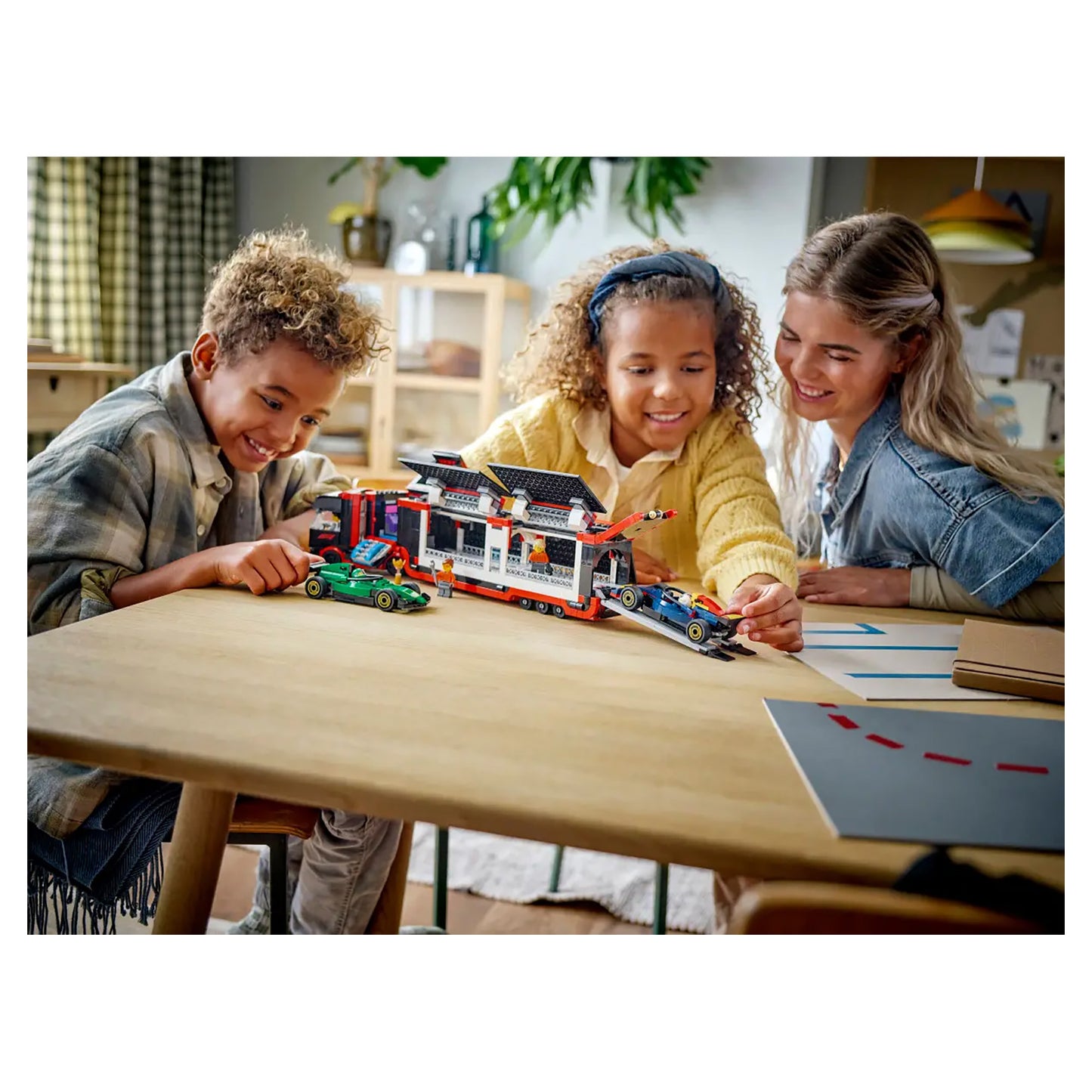 LEGO City F1 Truck with RB20 & AMR24 F1 Cars 60445