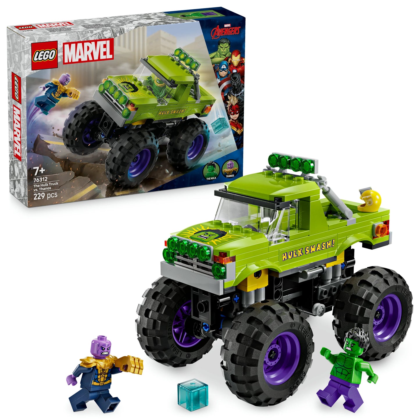 LEGO Marvel The Hulk Truck vs. Thanos 76312