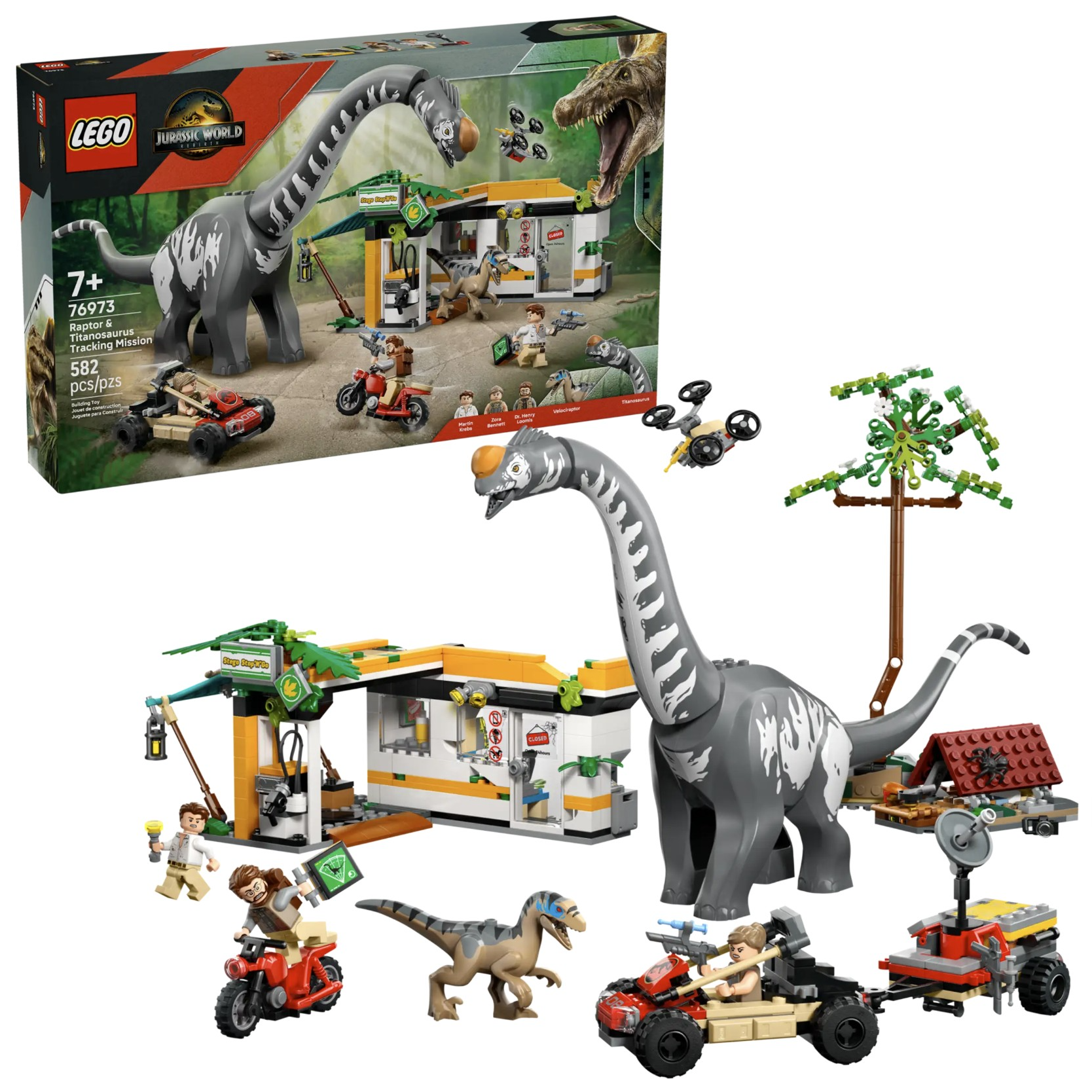 LEGO Jurassic World Rapter & Titanosaurus Tracking Mission 76973 – Toys ...