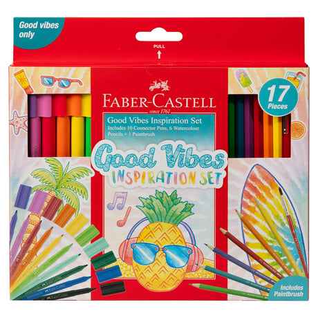 Faber Castell Good Vibes Inspiration Set, (Set of 17)