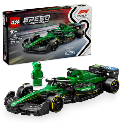 LEGO Speed Champions Aston Martin Aramco F1 AMR24 Race Car & Display Case Bundle