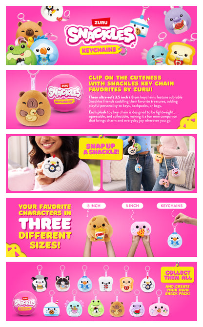 ZURU Snackles Keychains Capsule Series 1 assorted