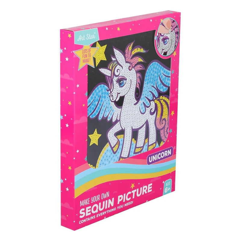 Art Star Make Your Own Sequin Picture Unicorn Kit
