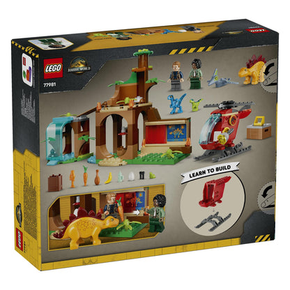 LEGO Jurassic World Velociraptor, Stegosaurus & Pteranodon Rescue 77981