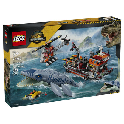 LEGO Jurassic World Mosasaurus Dinosaur Boat Attack 77983