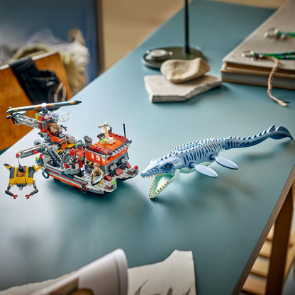 LEGO Jurassic World Mosasaurus Dinosaur Boat Attack 77983