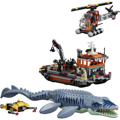 LEGO Jurassic World Mosasaurus Dinosaur Boat Attack 77983