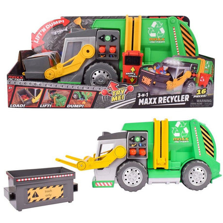 MAXX Action Motorized 3-in-1 Recycle Truck with Lights & Sounds