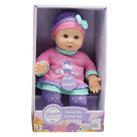 Dream Collection 12in Kissing Babies Purple Pink