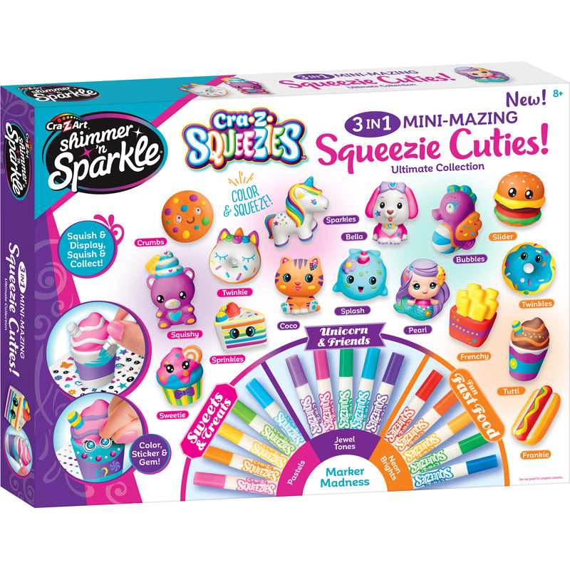 Shimmer N Sparkle 3 in 1 Mini Mazing Squeezy Cuties Ultimate Collection