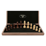 Dal Rossi Chess Set Folding Walnut Inlaid (12 inches)