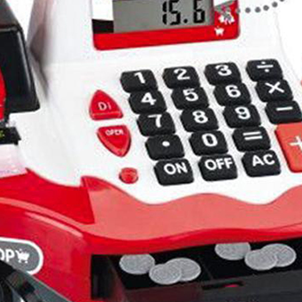 Red Electronic Kids Toy Cash Register with Scanner