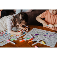 Black HeyDoodle Toot Toot Honk Classic Colouring & Doodle Mat, A3 Kids Colouring Books