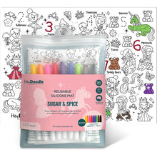 White Smoke HeyDoodle Sugar & Spice Classic Colouring & Doodle Mat, A3 Kids Colouring Books