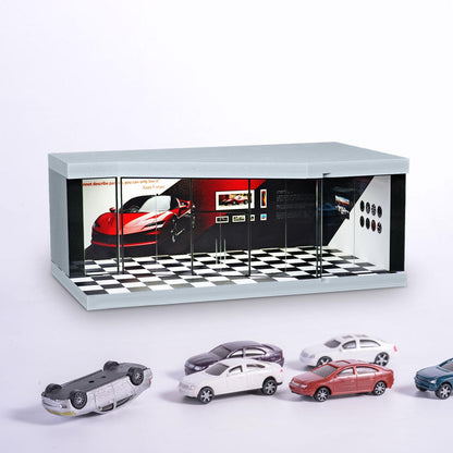 Diorama 1:64 Black and White Grid Exhibition Hall