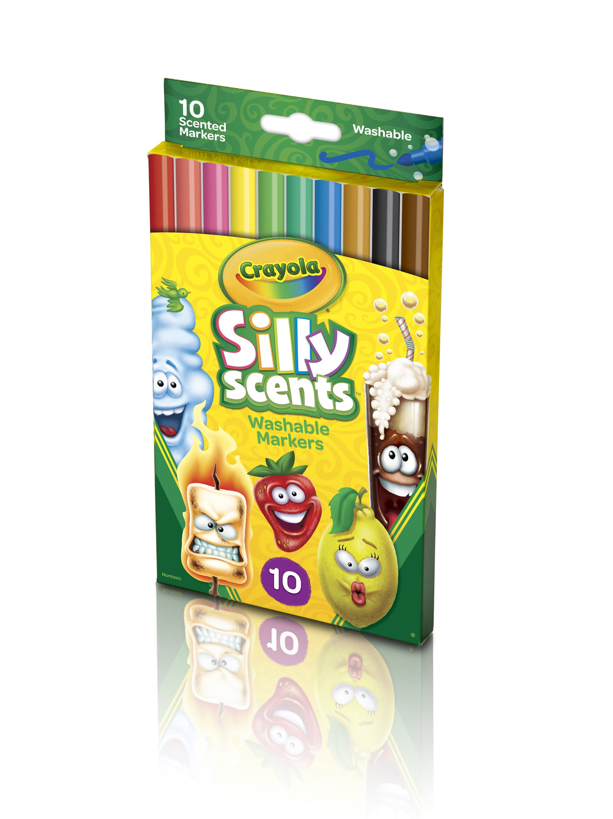 Crayola Silly Scents Slim Markers Washable Scented Markers for Kids 10 Pieces