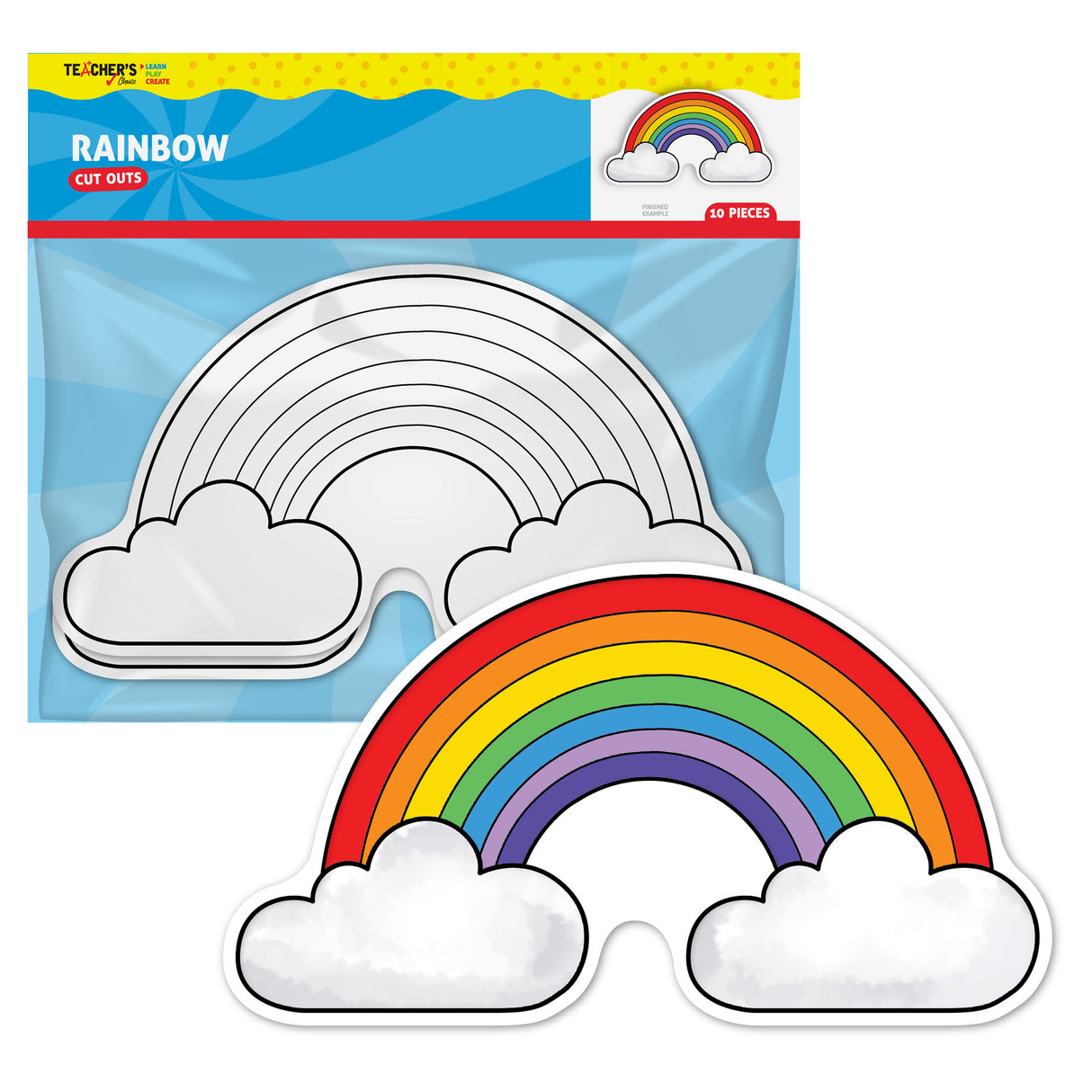 Teacher's Choice Paper Shapes Rainbow (10 Piece)