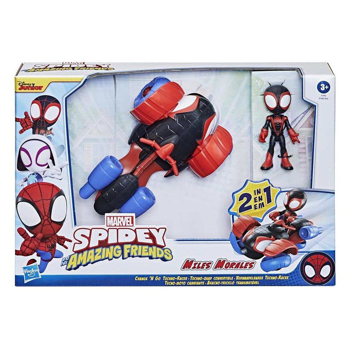 Marvel Spidey and His Amazing Friends Change 'N Go Techno-Racer with Miles Morales Figure