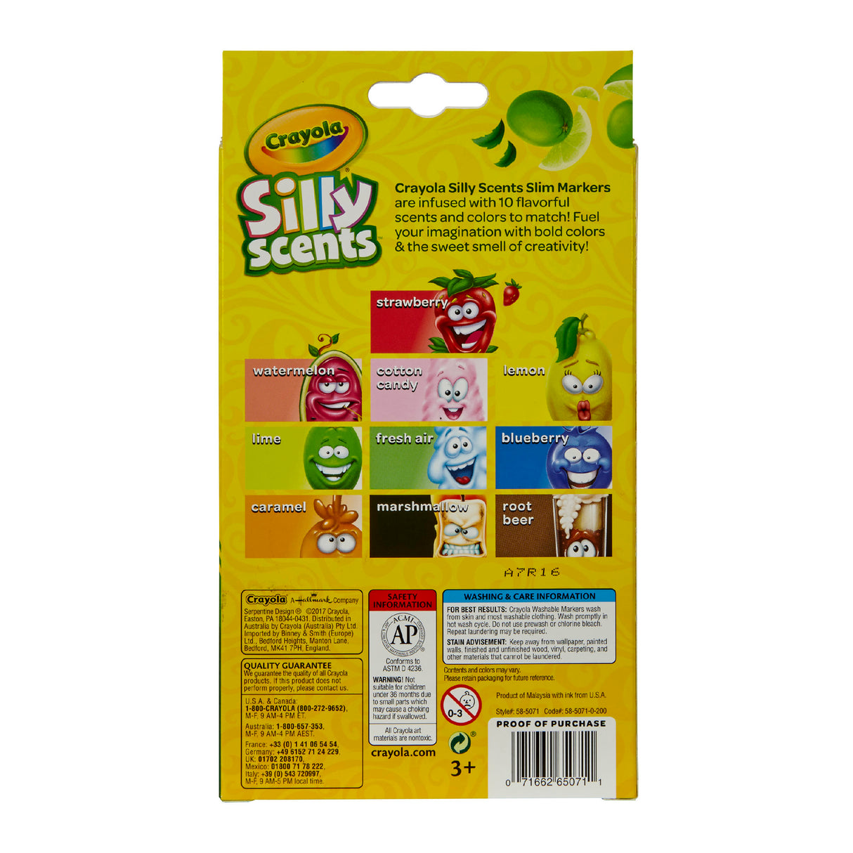 Crayola Silly Scents Washable Slim Markers (10-pieces)
