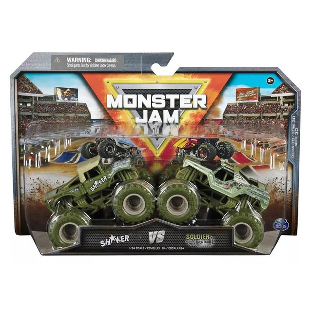 Monster Jam 1:64 Die Cast 2-Pack Shaker Vs Soldier Fortune