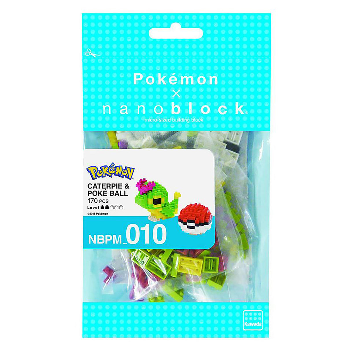 nanoblock Pokemon - Caterpie & Poke Ball (170 pieces)