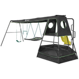 Lifespan Kids Pallas Play Tower with Metal Swing Set in Yellow Slide