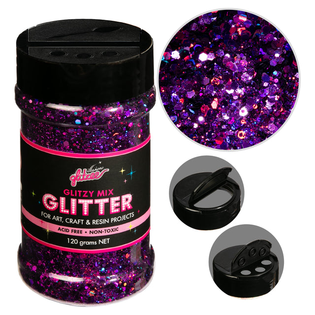 Illusions glitzy Mi X  Specialty glitter-grape (113g)