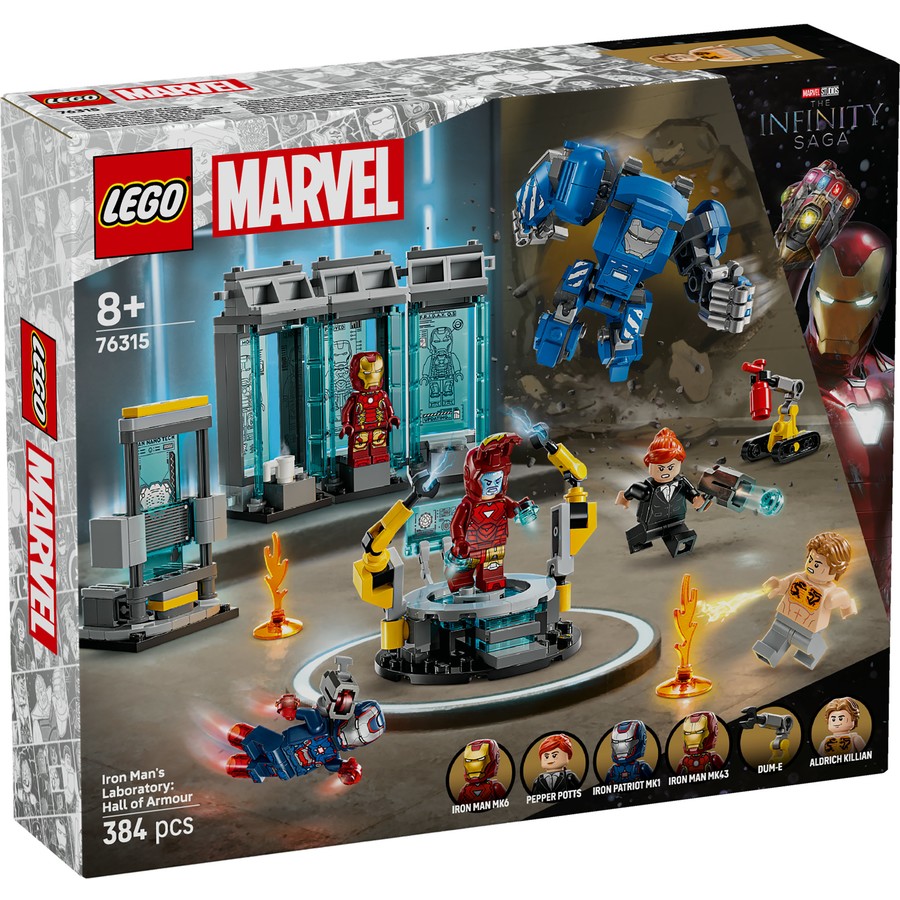 LEGO Marvel Iron Man’s Laboratory Hall of Armor 76315