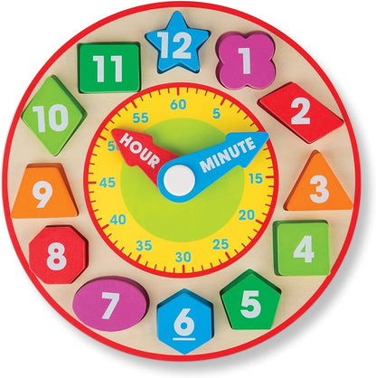 Melissa & Doug Wooden Shape Sorting Clock