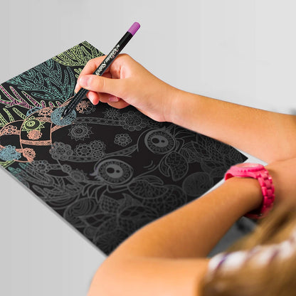 Nebulous Stars Black Pages Coloring Book Coralia (Neon Pens)
