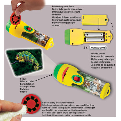 Brainstorm Funny Animals Torch & Projector