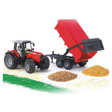 Bruder 1/16 Massey Ferguson 7480 Tractor with Tipping Trailer, Red
