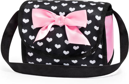 Bayer Doll Buggy Pink & Black with Pink Bow Gift Set