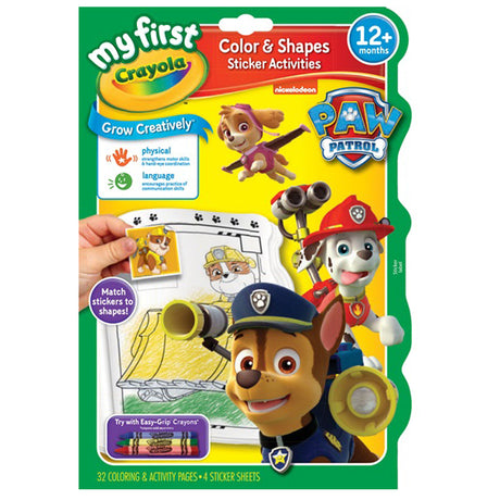 Crayola My First Colour and Shape Sticker Activities - Paw Patrol