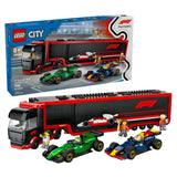 LEGO City F1 Truck with RB20 & AMR24 F1 Cars 60445