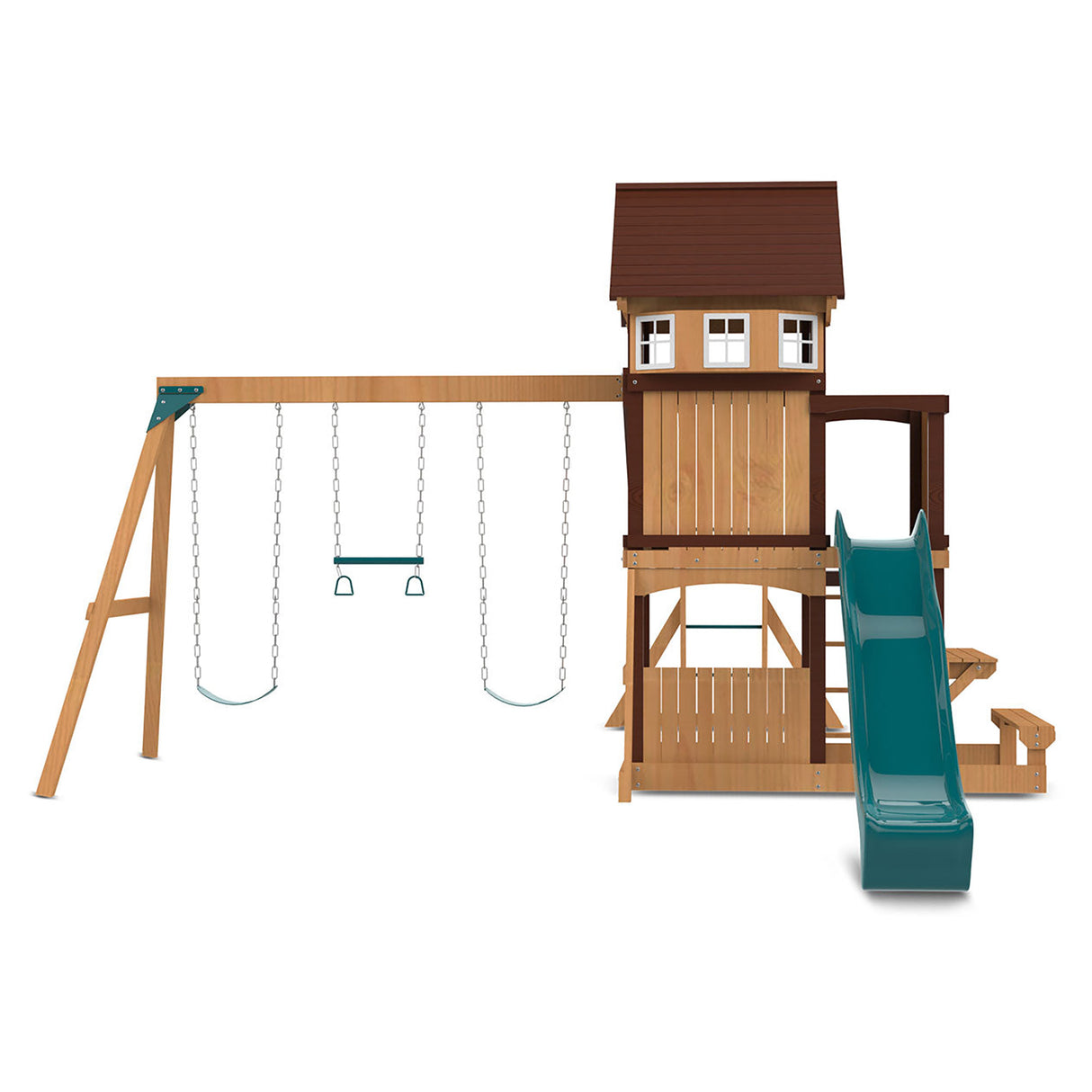 Lifespan Kids Meer Brook Play Centre Set with 2.2m Green Slide