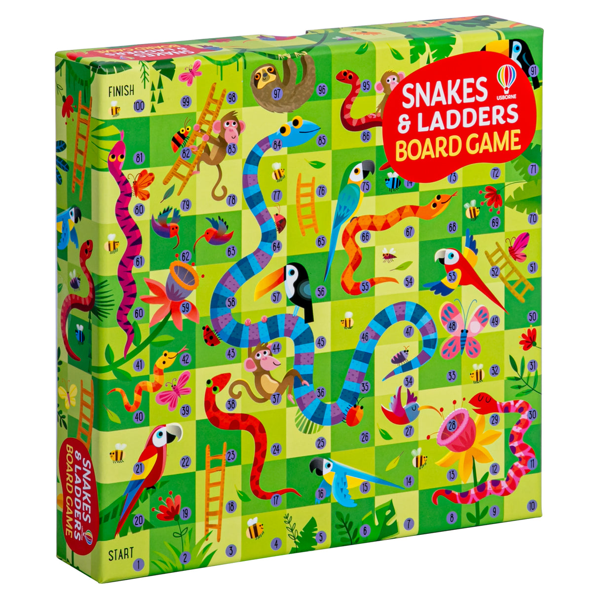 Usborne Rainforest Themed Snakes and Ladders Board Game