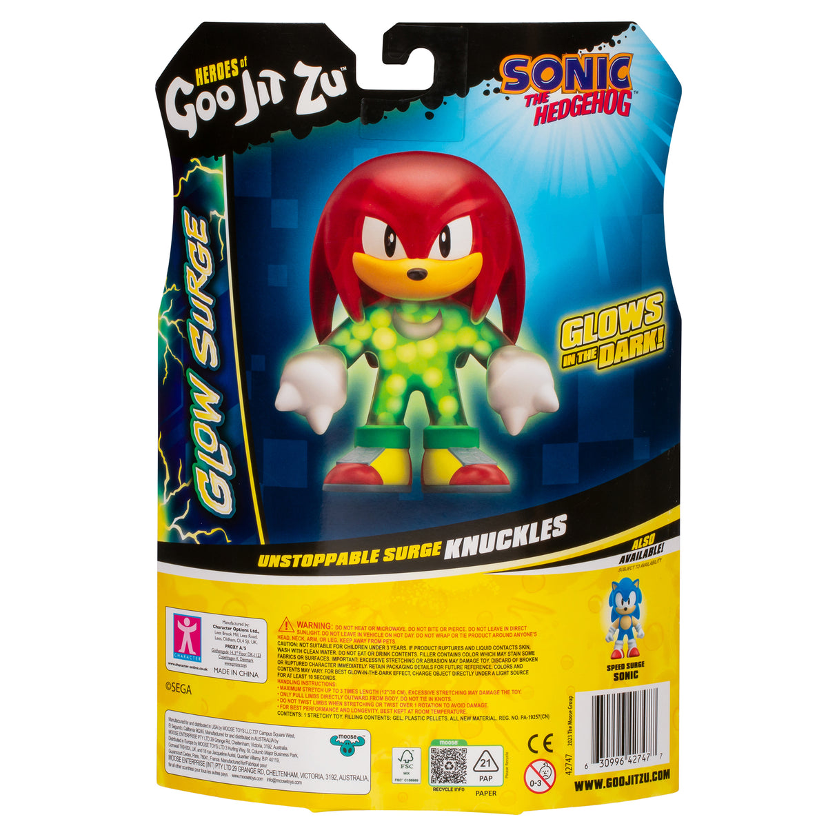 Heroes Of Goo Jit Zu Sonic S4 Glow Surge Hero Knuckles