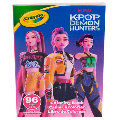 Crayola 96 Page Coloring Book K-Pop Demon Hunters