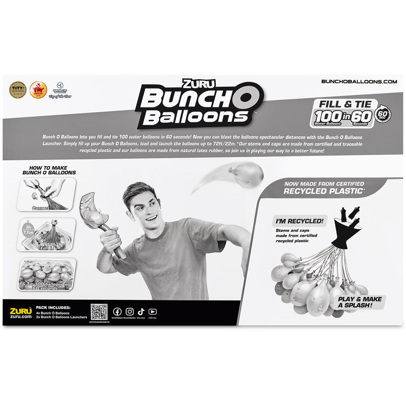 ZURU Bunch O Balloons Tropical Party Launcher 2 Pack with 100 Water Balloons