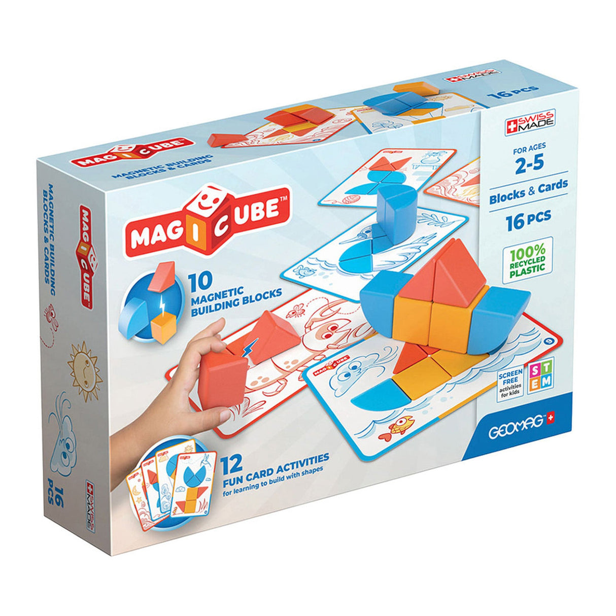 Geomag Magicube Blocks & Cards (16 pieces)
