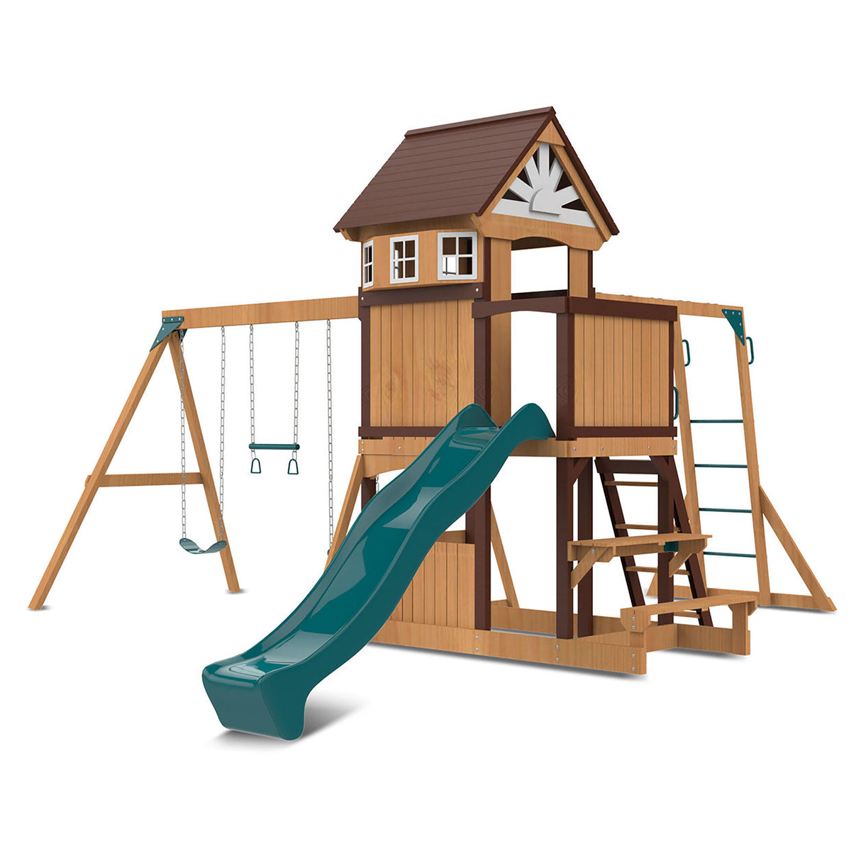 Lifespan Kids Meer Brook Play Centre Set with 2.2m Green Slide