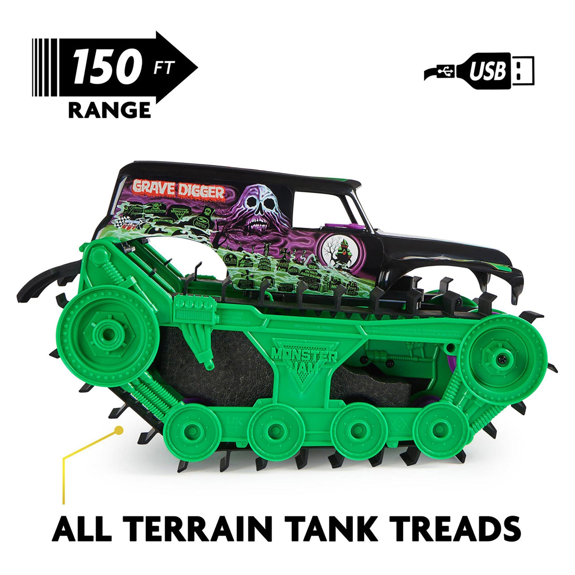 Monster Jam RC Grave Digger Trax 1:15