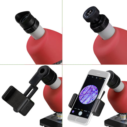 Bresser Junior 40X-640X Microscope Red