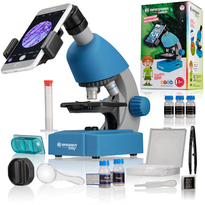 Bresser Junior 40X-640X Transmission Microscope Blue